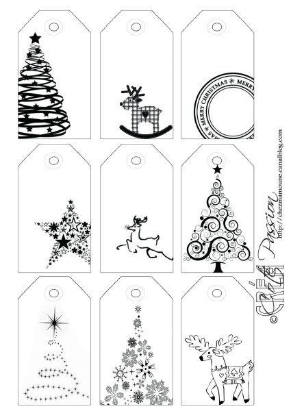 Новогодние ярлычки круглые для подарков