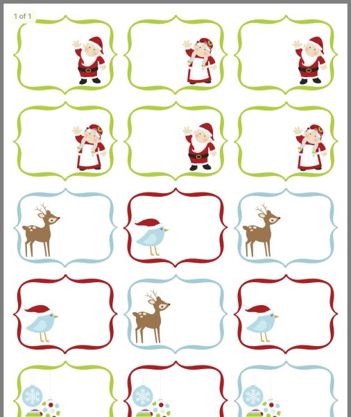 Наклейки для подарков на новый год