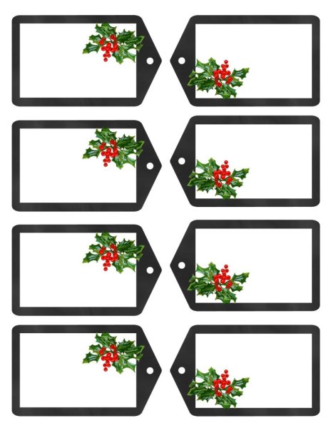 Рождественские бирки на подарки