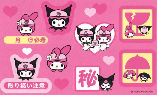 Hello Kitty Kuromi наклейки