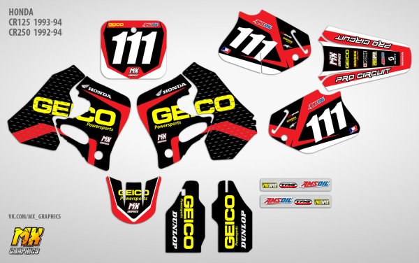 Наклейки на Honda CR 125