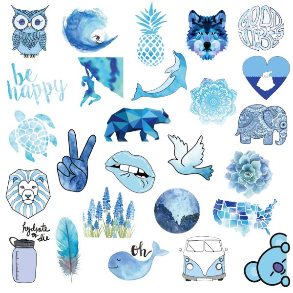 Голубые Стикеры