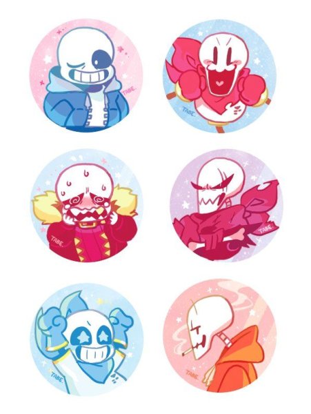 Наклейки андертейл ау Сансы