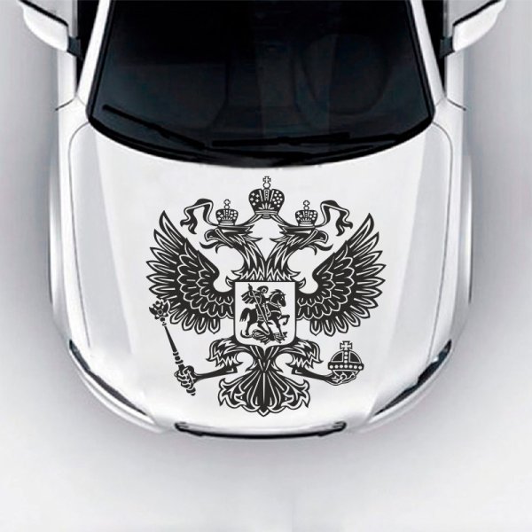 Герб России на авто