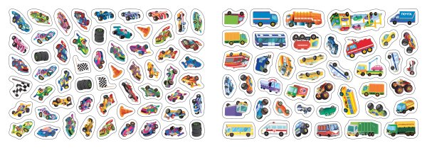 250 Наклеек транспорт