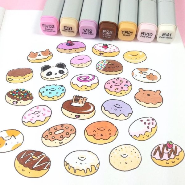 Коллекция наклеек для срисовки