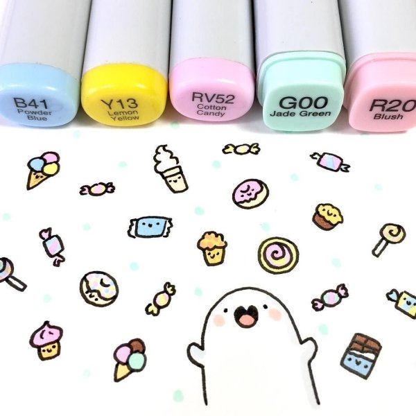 Маленькие картиночки маркерами