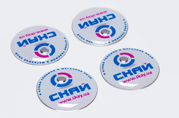 Наклейки с полимерной смолой