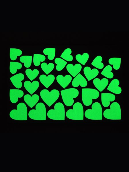 Сердечки светящиеся в темноте