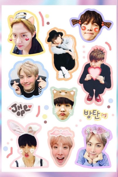 Наклейки БТС Хосок