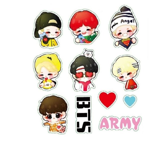 Рисунки для наклеек БТС