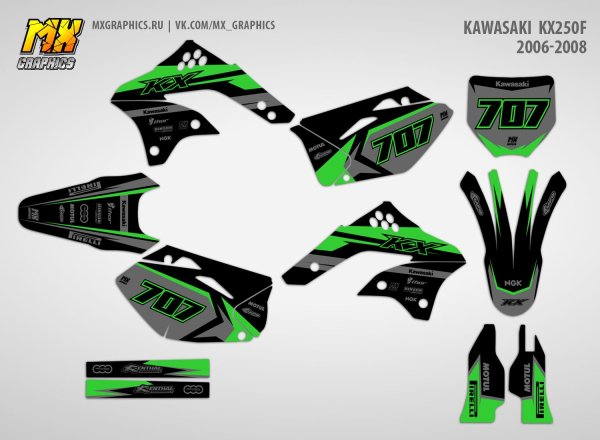 Наклейки Kawasaki KX