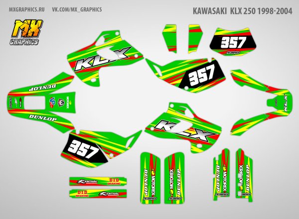 Наклейки на мотоцикл Kawasaki kx450f