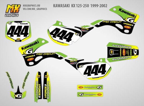 Kawasaki KX 125 наклейки