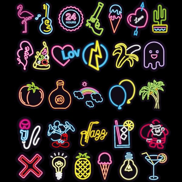 Стикеры неон