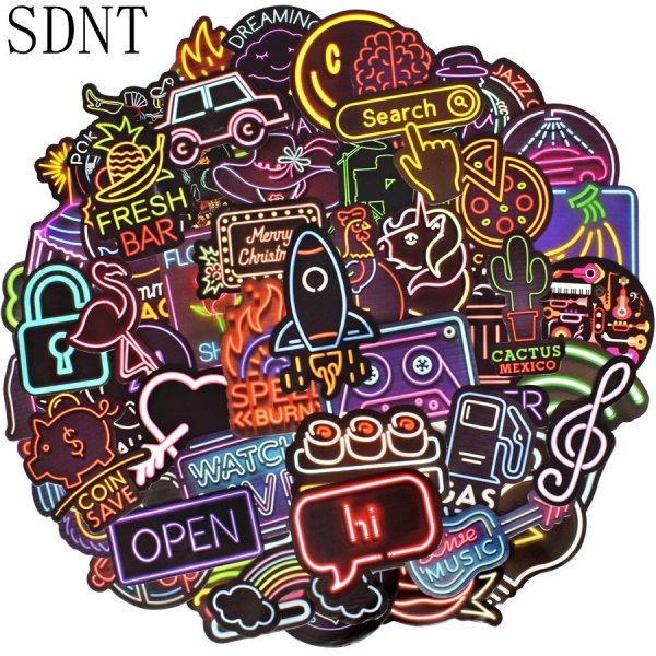 Неоновые наклейки на авто