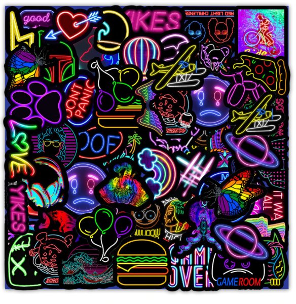 Наклейки Неоновые