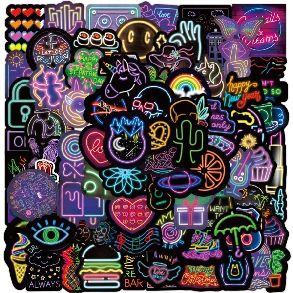Стикеры неон