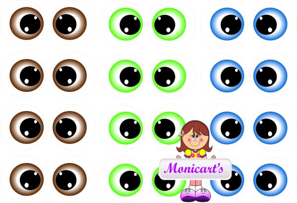 Глаза наклейки