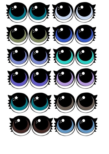 Наклейки глазки Анастасии Сокол