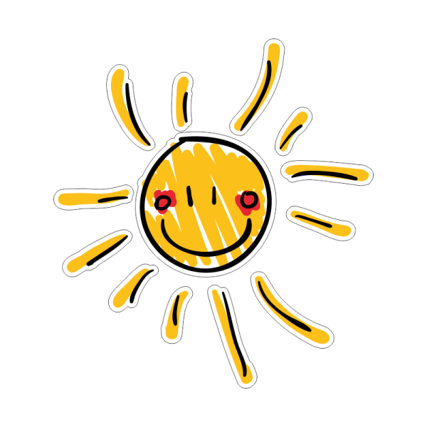 Солнце наклейка