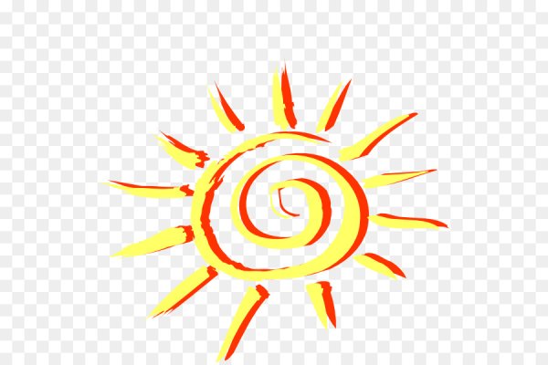 Солнце символ на прозрачном фоне