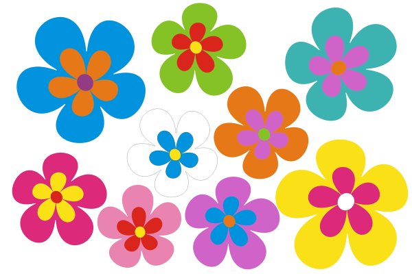 Цветы для наклеивания фотографий