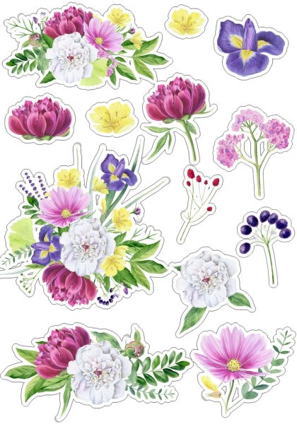 Цветочки для скрапбукинга