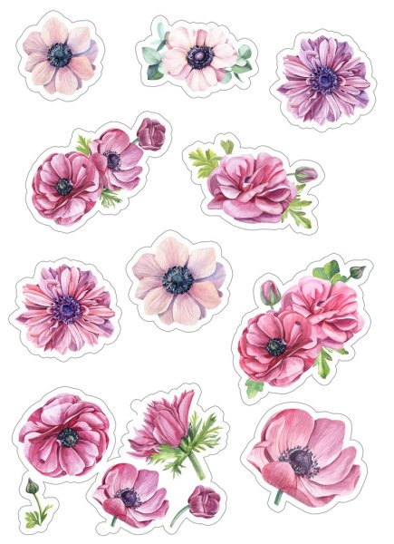 Высечки цветы для печати