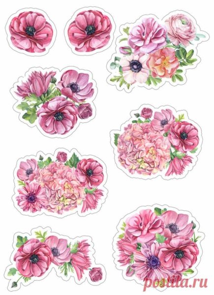 Наклейка - цветы