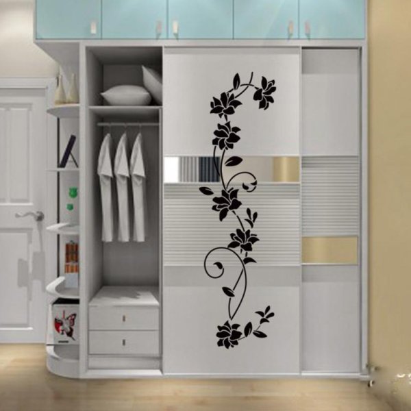 Виниловая наклейка на шкаф купе