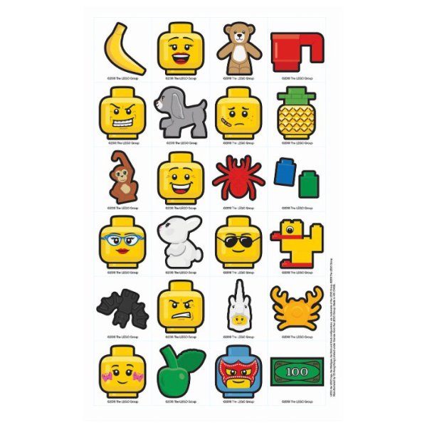 LEGO набор стикеров iconic 4 листа