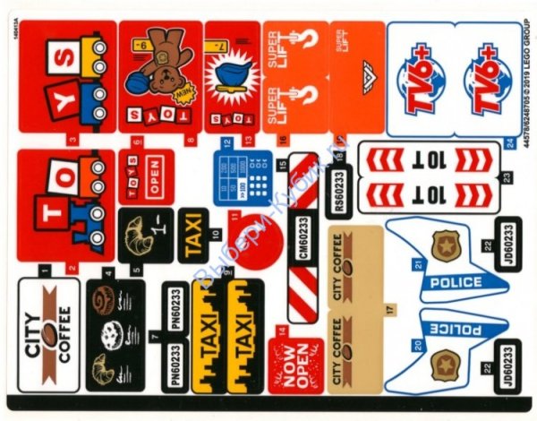 Наклейки лего Сити