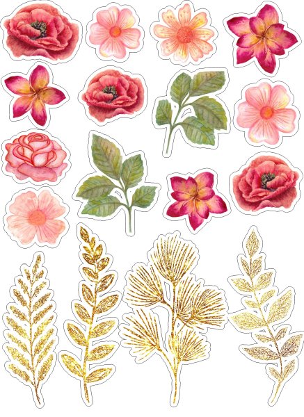 Наклейки - цветочки