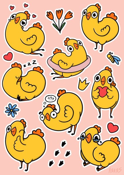 Стикер Курочка