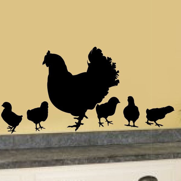 Наклейка курица