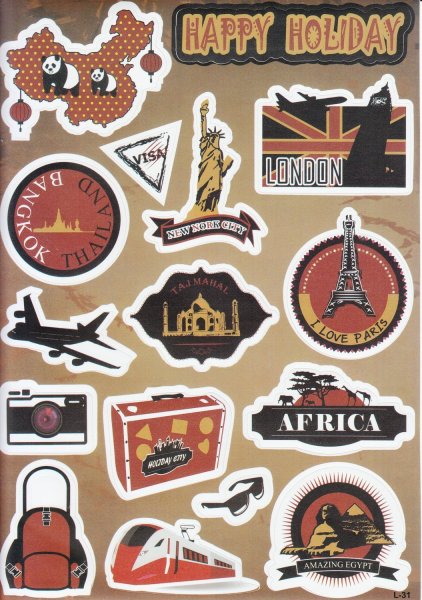 Наклейки путешественника