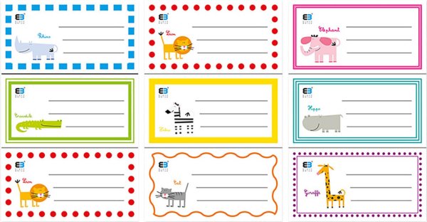 Наклейки на тетради