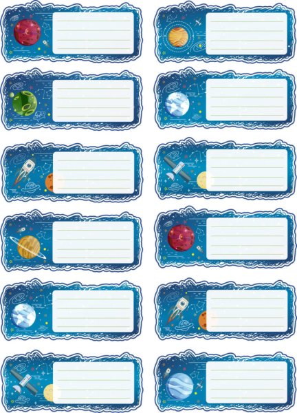 Наклейки для подписывания тетрадей