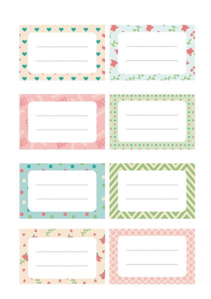 Наклейки на тетради