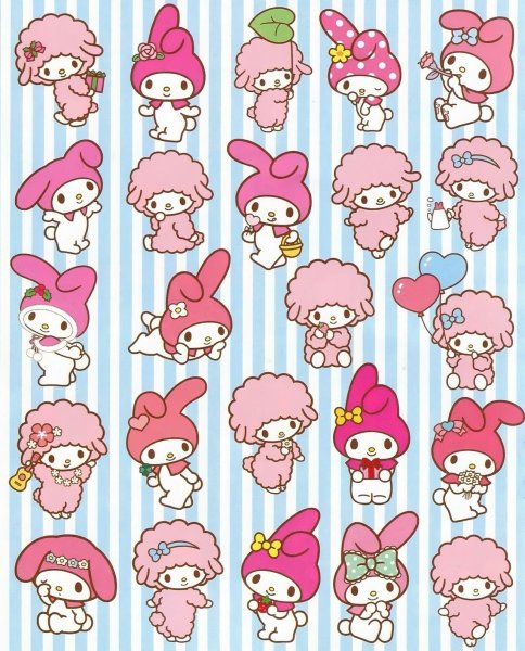 Наклейки Хеллоу Китти Мелоди