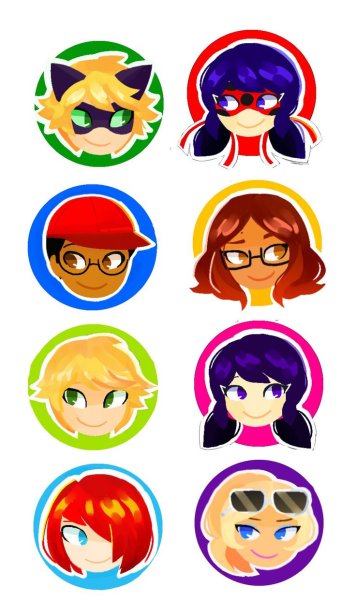 Наклейки леди баг