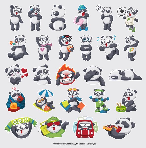 Стикеры "Панда"