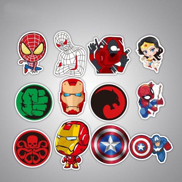 Наклейки в стиле Марвел