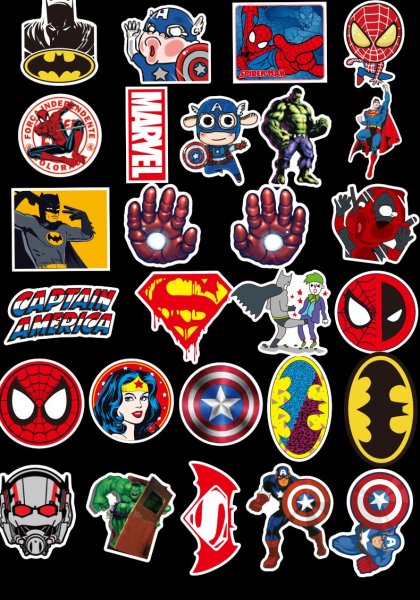 Стикеры Марвел и ДС