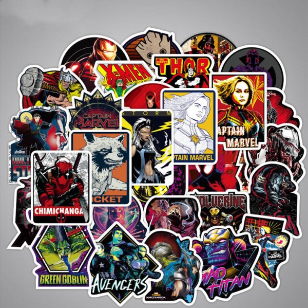 Наклейки супергероев Марвел