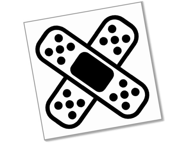 Пластыри черно белые