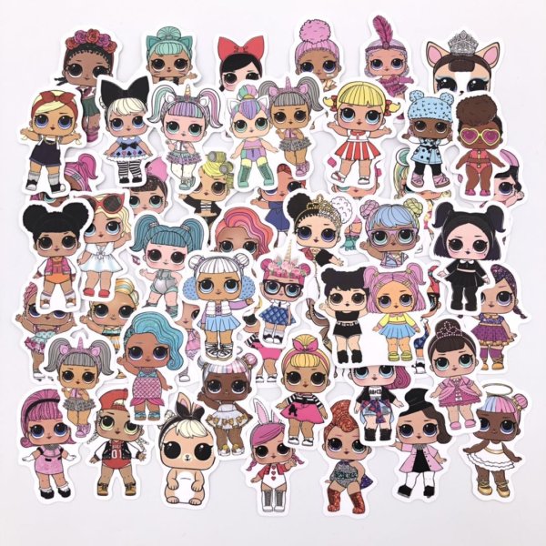 С наклейками ЛОЛ