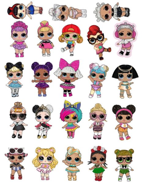 Куколки ЛОЛ наклейки