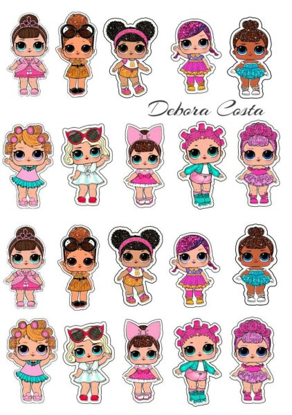 Стикеры ЛОЛ куклы